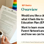 IEP training overview page