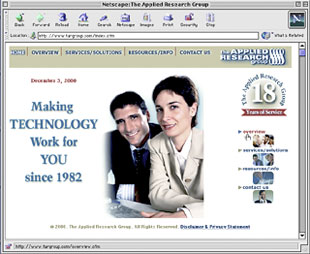 Previous home page for Applied Research Group