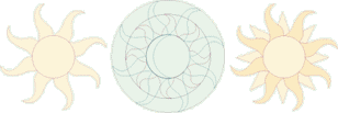 three sketches of the sun
