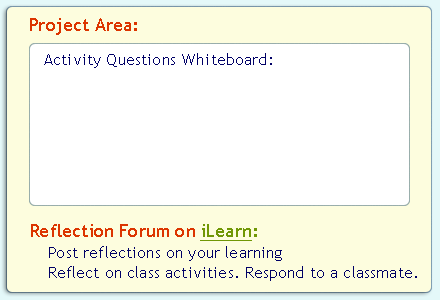 project area and ilearn proposed link